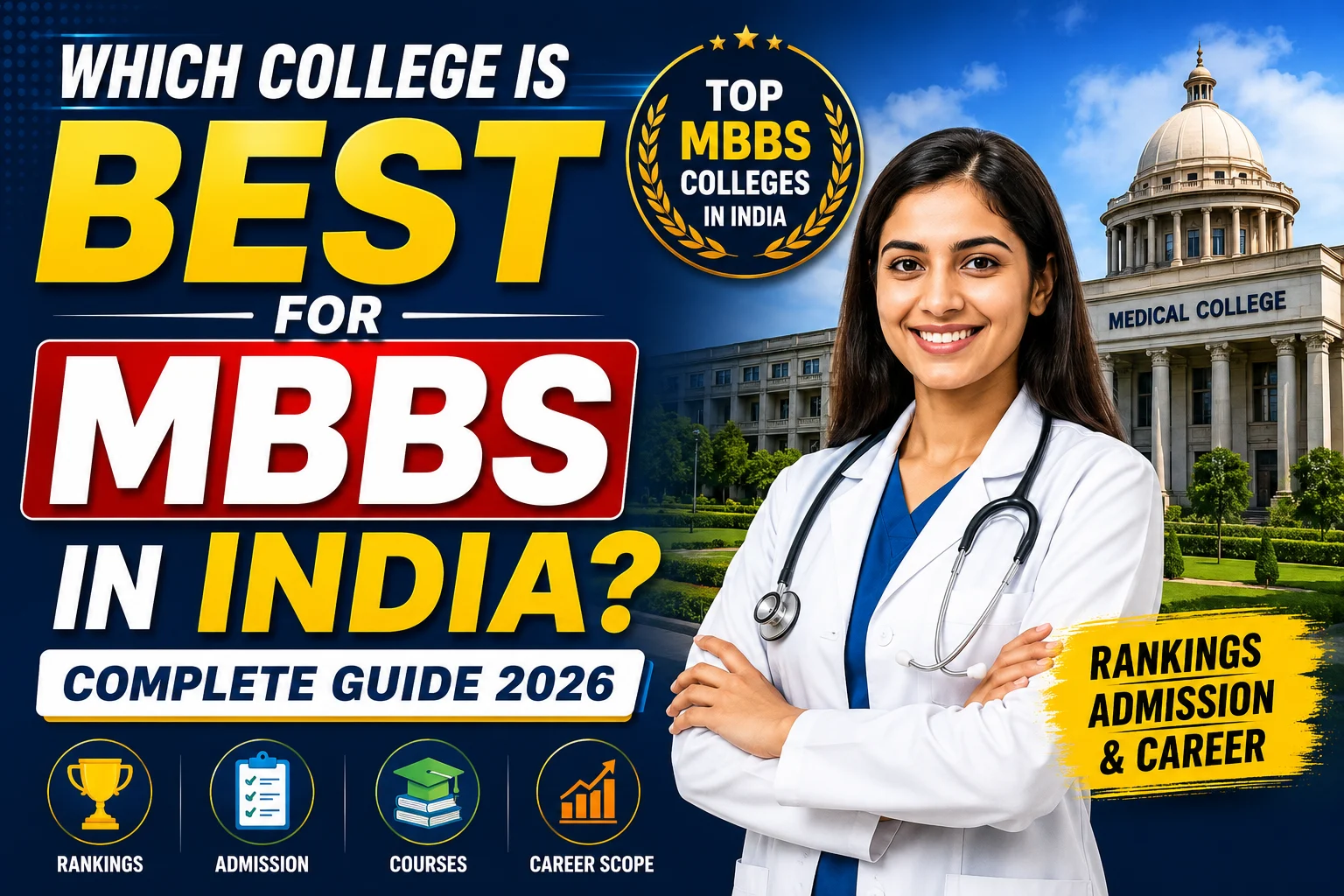 Which College is Best for MBBS in India? Complete Guide 2026 (Rankings, Admission & Career)
